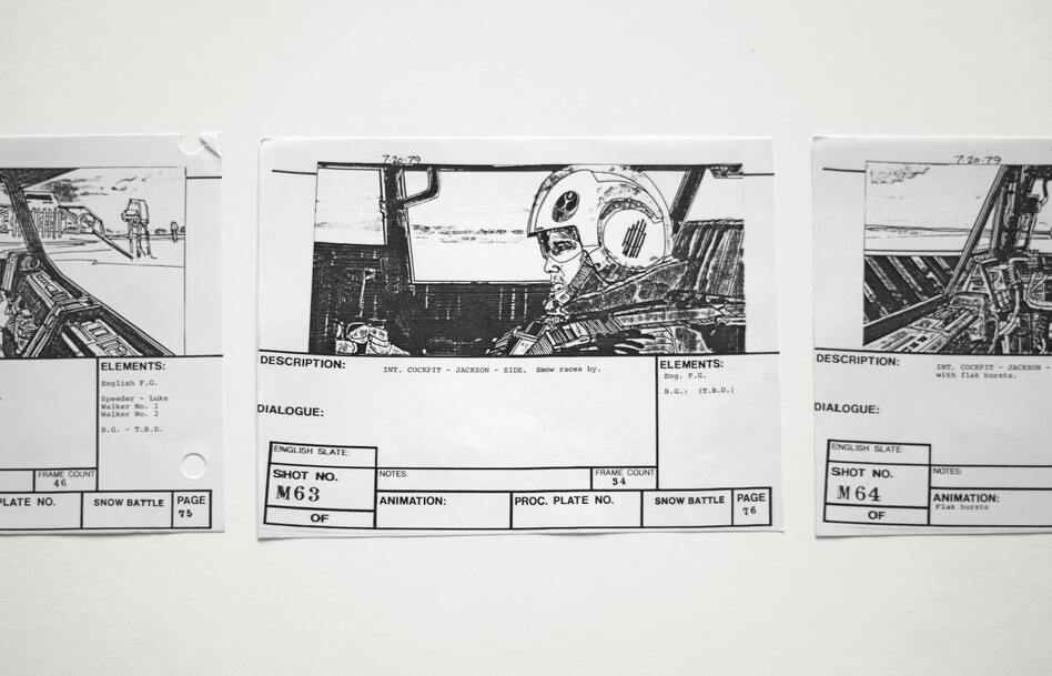 Storyboard for Star Wars movie